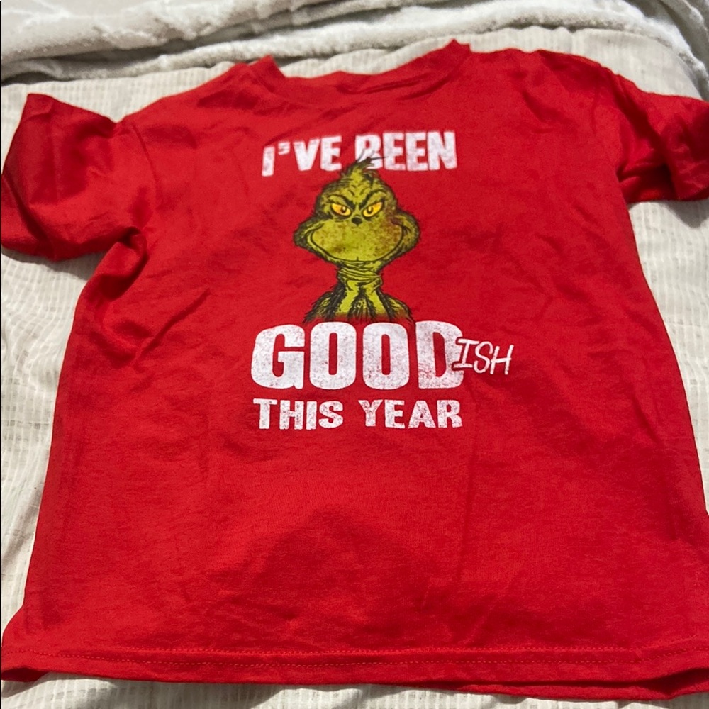 🟢10x$20 Red Grinch Kids T-Shirt